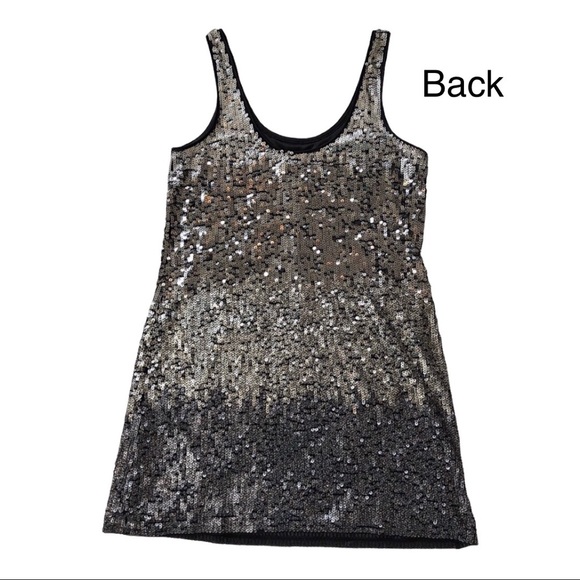 Sexy Little y2k Sequin Mini Slip Dress by Express Cocktail Party Date Night Prom - Picture 3 of 7